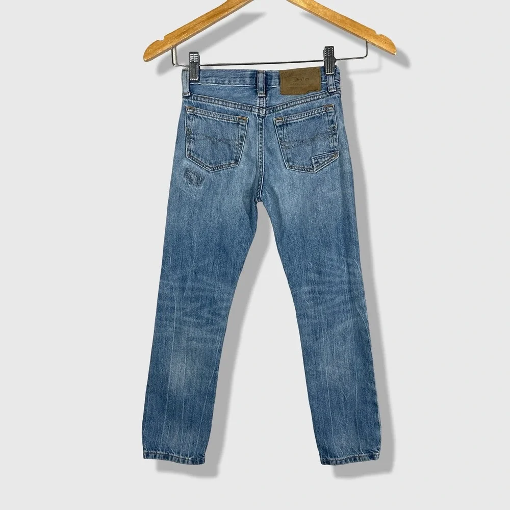 Polo Ralph Lauren Sullivan Slim Jeans Kids Size 6 Blue Distressed Denim